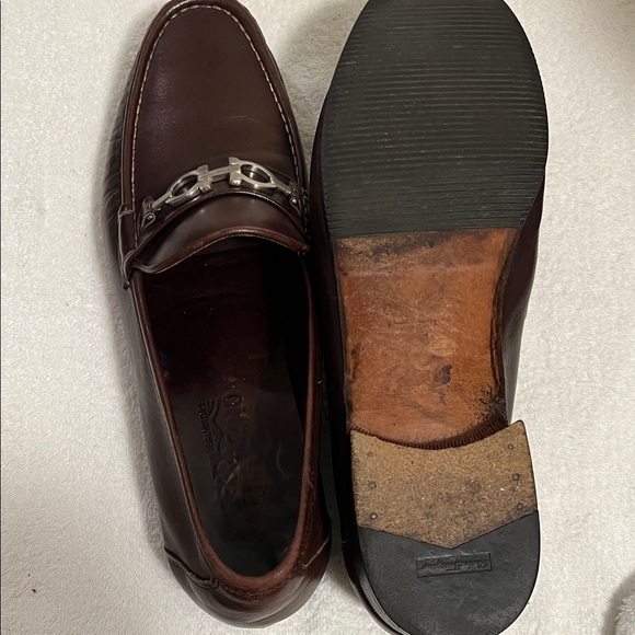 Salvatore Ferragamo Men\'s Dark Brown Slip-On Loafers main image 5